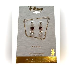 Disney Minnie Mouse Silver Plated Earring Set